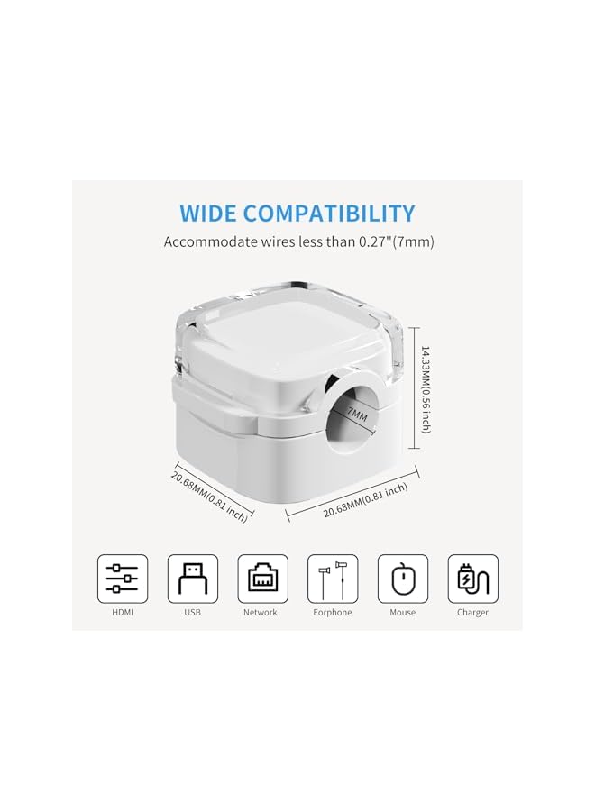 Green Tiger 6 Pack Magnetic Cable Clips, Cord Holder for Nightstand, Under Desk Cable Management Smooth Adjustable Computer Accessories, Adhesive Wire Organizer for Desktop Home Office Kitchen Desk Phone Car - Image 3