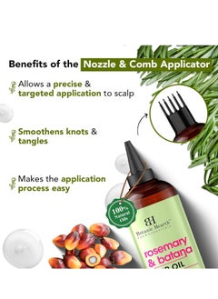 Botanic Hearth Botanic Hearth Rosemary & Batana Hair Oil (6.7 fl oz) | Revitalizing and Strengthening Hair Treatment for Fuller, Healthier-Looking Hair | Paraben Free | Suitable for All Hair Types  - Image 2