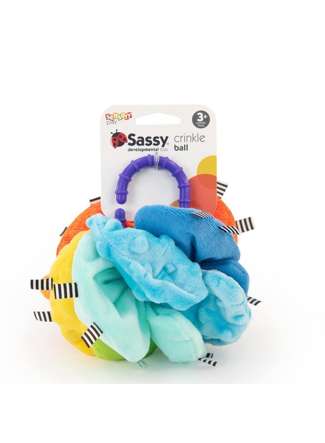 Sassy Crinkle Ball, Sensory Toy, 3+ Months - Image 4