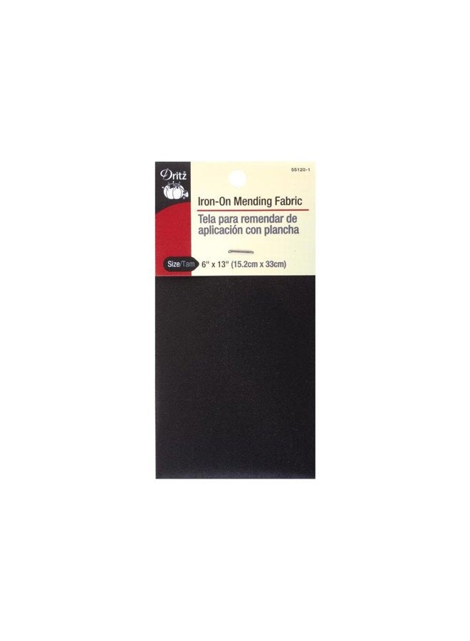 Dritz Iron-On Mending Tape, 6 x 13-Inch, 1 Count, Black 