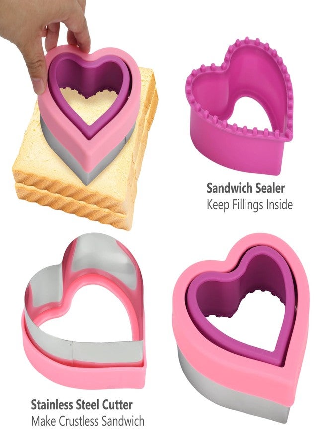 Ismosm Sandwich Cutter and Sealer Set Fun Food Shape Cutters for Kids Lunch Fruit Vegetable Cutter Shapes, Cookie Cutters, Food Picks for Kids Lunch Crustless Sandwich Maker Accessories (21) - Image 2