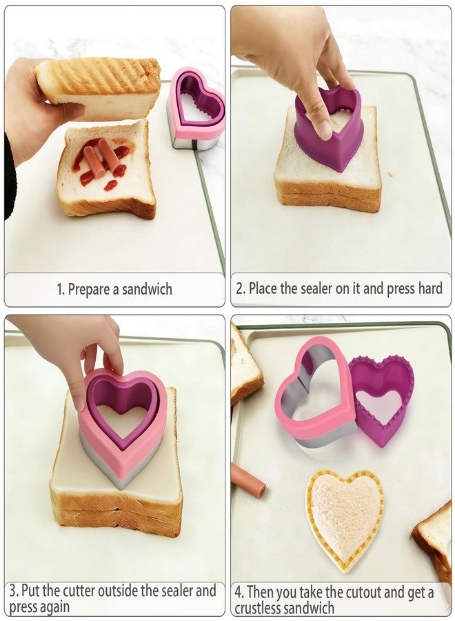 Ismosm Sandwich Cutter and Sealer Set Fun Food Shape Cutters for Kids Lunch Fruit Vegetable Cutter Shapes, Cookie Cutters, Food Picks for Kids Lunch Crustless Sandwich Maker Accessories (21) - Image 5