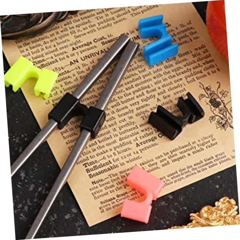 Garneck 10pcs Reusable Chopstick Helper Plastic Holder Beginner Learning Tool - Image 5