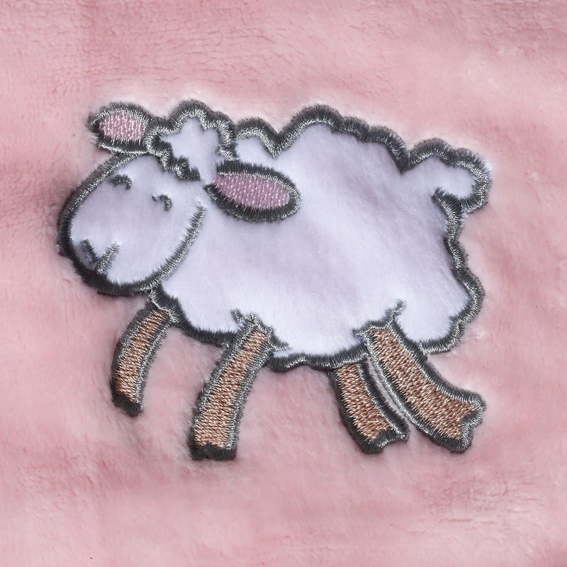 CREVENT 30''X40'' Light Cozy Plush Fluffy Warm Fleece Stroller Baby Blanket for Girl Infant Toddler Crib Cot Stroller, Baby Birthday Pink Sheep - Image 4
