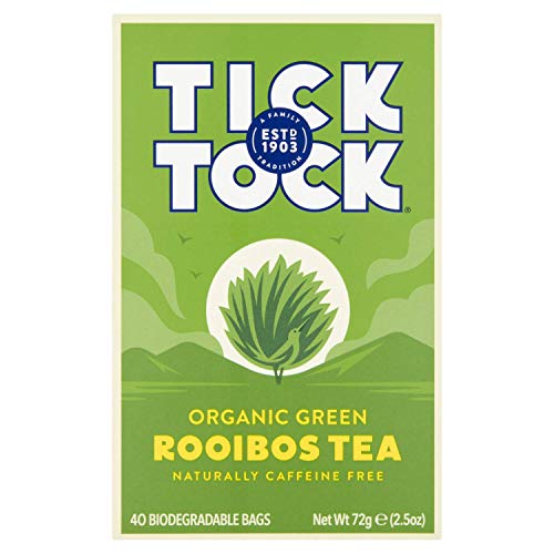 TICK TOCK TEAS Naturally Caffeine Free Red Bush Herbal Green Tea, 40 Count, Organic Rooibos Green Tea, 2.5 Oz - Image 3