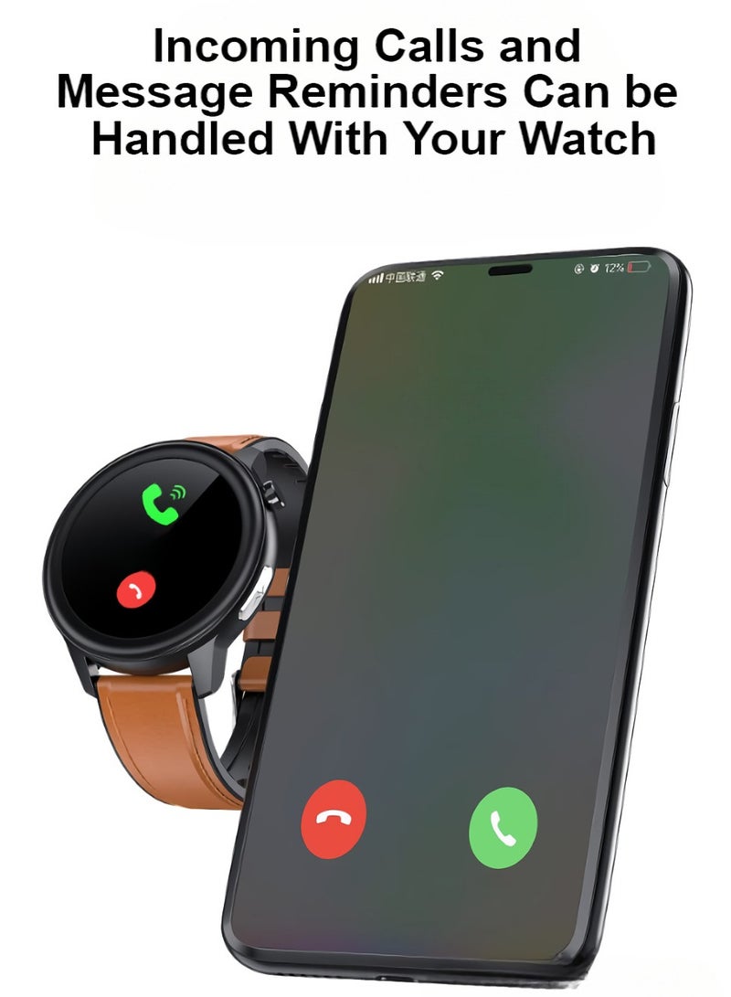 AROAQ E80 Smart Watch, Ai Artificial Intelligence Fitness Tracker Watch, Touch Screen Durable Health Monitoring Watch With ECG+PPG Body Temperature, Blood Pressure Oxygen Heart Rate Monitoring, (red glue) - Image 3