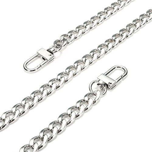 Tia Premium Purse Shoulder Bag Chain Strap Handle Handbag Bag Chain Replacement Chains for Purse Bag Clutch Making Replacement Decoration and DIY Silver Flat Thick Premium Chain12mm120CM 1 - Image 3