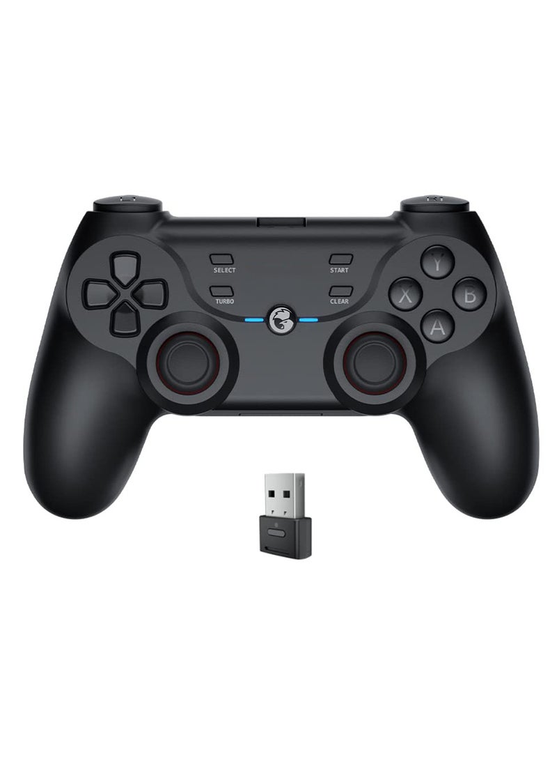 SYOSI - Wireless Gaming Controller for Windows PC/Steam Deck/PS3/Android TV Box, Dual Vibrate Plug and Play Gamepad Joystick with Customized Turbon Button & 8 Programmable Keys, Work for Nintendo Switch - Image 1