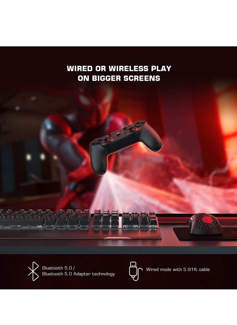 SYOSI - Wireless Gaming Controller for Windows PC/Steam Deck/PS3/Android TV Box, Dual Vibrate Plug and Play Gamepad Joystick with Customized Turbon Button & 8 Programmable Keys, Work for Nintendo Switch - Image 1