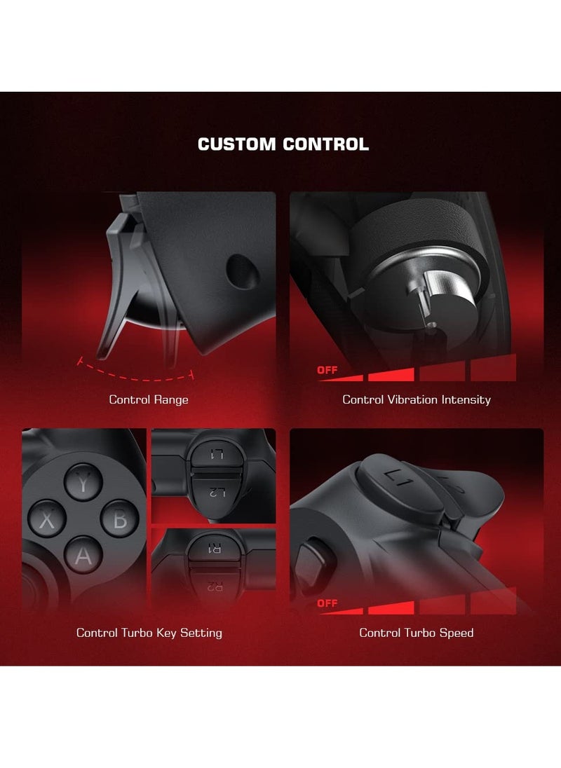 SYOSI - Wireless Gaming Controller for Windows PC/Steam Deck/PS3/Android TV Box, Dual Vibrate Plug and Play Gamepad Joystick with Customized Turbon Button & 8 Programmable Keys, Work for Nintendo Switch - Image 1