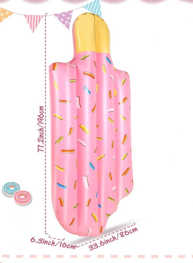 Adult water ice cream ice cream floating row floating bed single inflatable floating bed floating lounger floating air 196X86CM  - Image 2