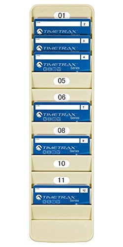 Pyramid Time Systems 50012 Badge Rack WallMounted Time Card Holder with 12 StandardSize Slot Pockets Compatible with Pyramid Swipe Cards and Proximity Badges Lightweight Durable Plastic Gray - Image 3