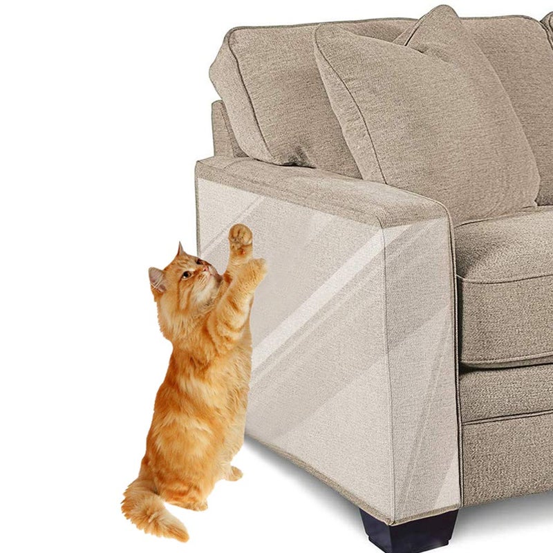 WoLover Cat Scratcher for Indoor Cats - 12x17 Inches, 8 PCS Furniture Protector, Wide Double Side Anti-Scratch Deterrent Tape, Pet Scratch Pad for Pretector Couch, Door, Wall, Carpet - Image 1