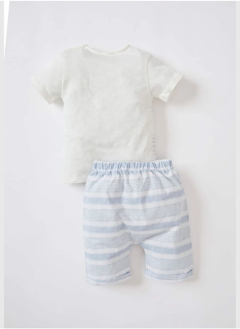 DeFacto Short Sleeve Striped Pyjama Set