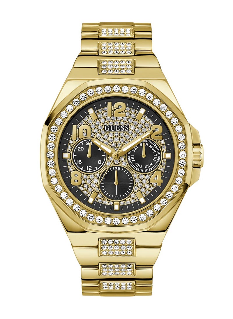 GUESS ساعة إمباير للرجال بتقنية التناظرية الذهبية PVD كوارتز GW0785G2 - 46 مم - Image 1