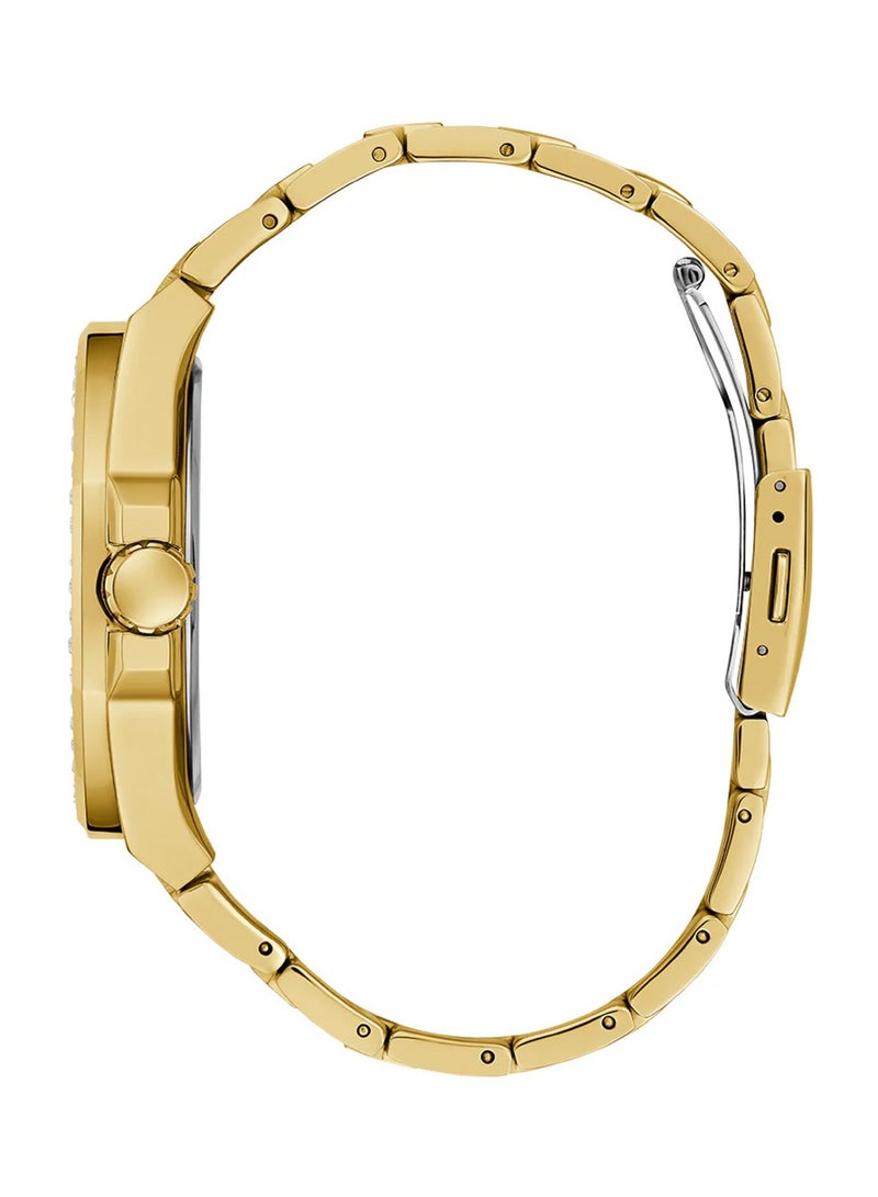 GUESS ساعة إمباير للرجال بتقنية التناظرية الذهبية PVD كوارتز GW0785G2 - 46 مم - Image 3