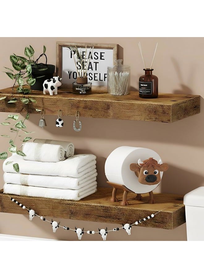 Blushtier Highland Cow Toilet Paper Holder for Bathroom Decor 3D Printing Funny Paper Toilet Holder Cute Highland Cow Free Standing Toilets Storage for Bathroom Kitchen Bedroom Decor - Image 5
