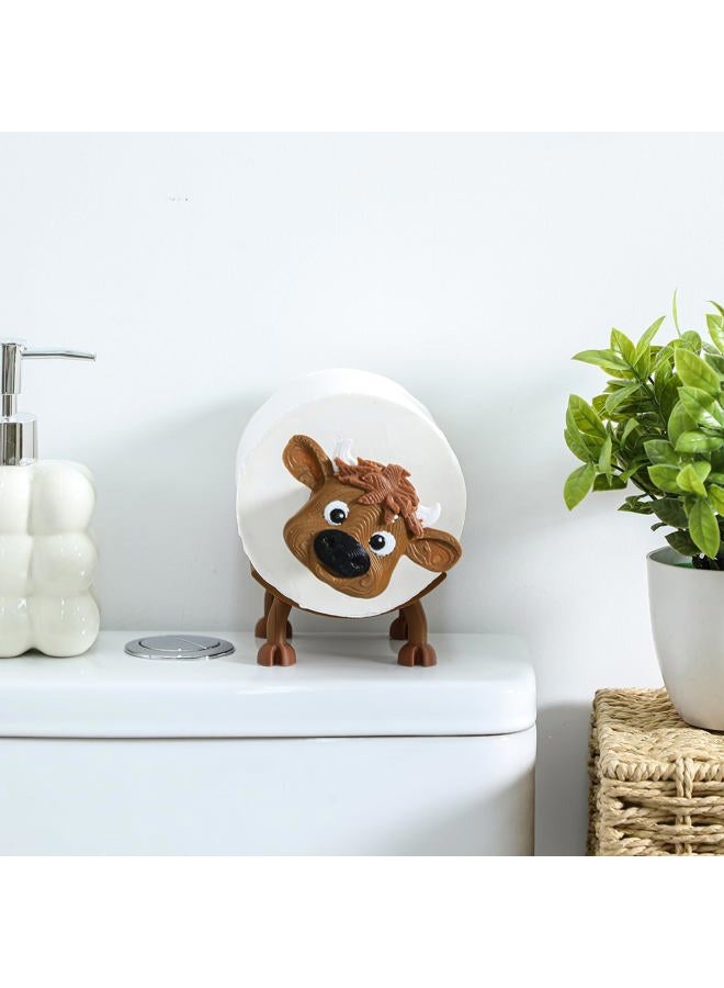 Blushtier Highland Cow Toilet Paper Holder for Bathroom Decor 3D Printing Funny Paper Toilet Holder Cute Highland Cow Free Standing Toilets Storage for Bathroom Kitchen Bedroom Decor - Image 4