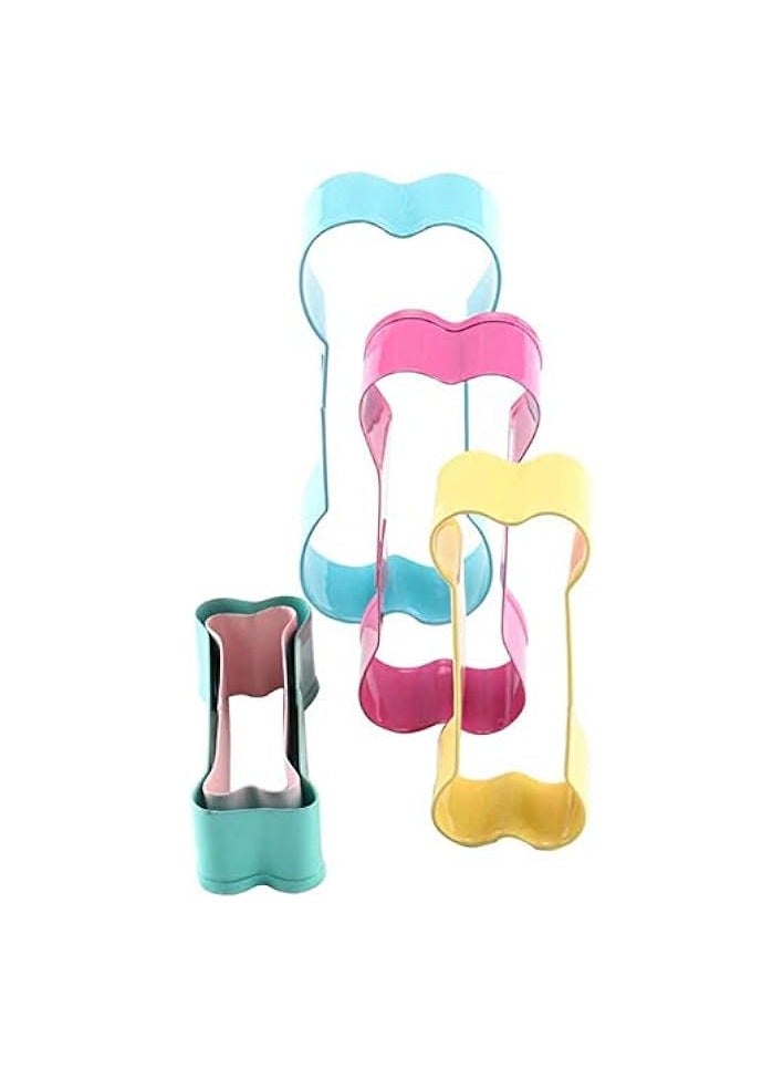 Dog Bone Cookie Cutter Shapes Set Stainless Steel Bone Shaped Cookie Molds for Homemade Treats 5 Piece Boxed Set