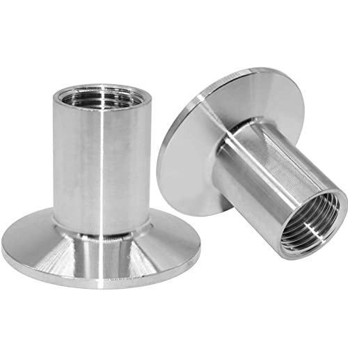 Beduan 15 Tri Clamp to 12 NPT Female Stainless Steel Sanitary Fitting Home Brew Connector Pack of 2 Ferrule OD 505mm - Image 1