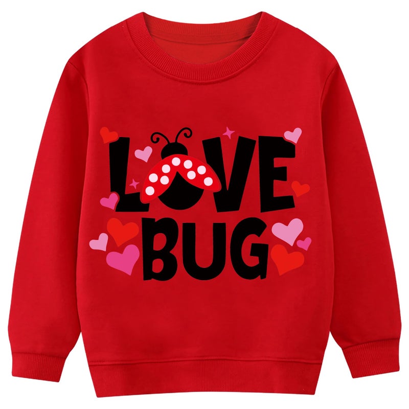 Tkria Toddler Girls Sweatshirt ABC I Love U Valentine's Day Shirt Kids Heart Print Clothes Long Sleeve Pullover Tops 2-7T - Image 1