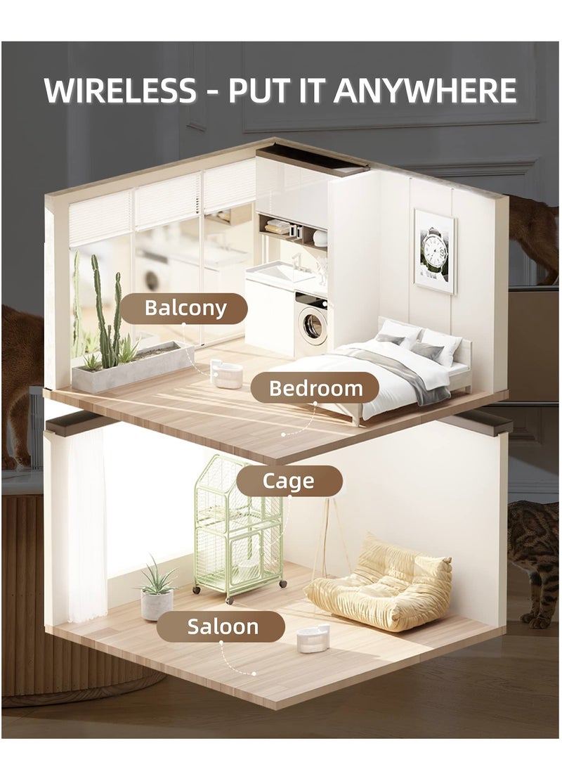 SYOSI نافورة مياه للقطط تعمل بالبطارية لاسلكية بسعة 95 أونصة/2.8 لتر، نافورة مياه أوتوماتيكية للقطط والكلاب مع 3 قطع فلاتر للقطط والكلاب والحيوانات الأليفة المتعددة (أبيض) - Image 2