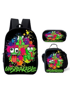 Generic Printed Pattern Three-piece Set Of Schoolbags Shoulder Bags And Pencil Cases For Primary And Secondary School Students 
