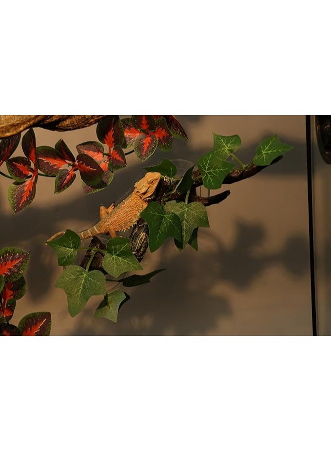 Artificial Ivy Branch with Suction Cup, 22 cm x 5 cm, Terrarium Climbing Decoration for Reptiles and Amphibians - Image 5