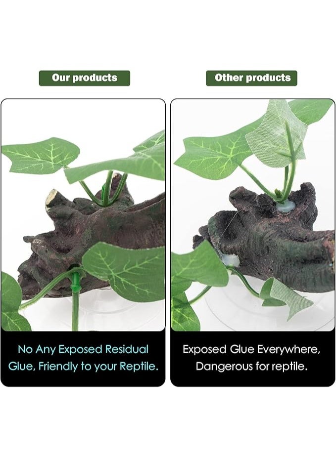 Artificial Ivy Branch with Suction Cup, 22 cm x 5 cm, Terrarium Climbing Decoration for Reptiles and Amphibians - Image 2
