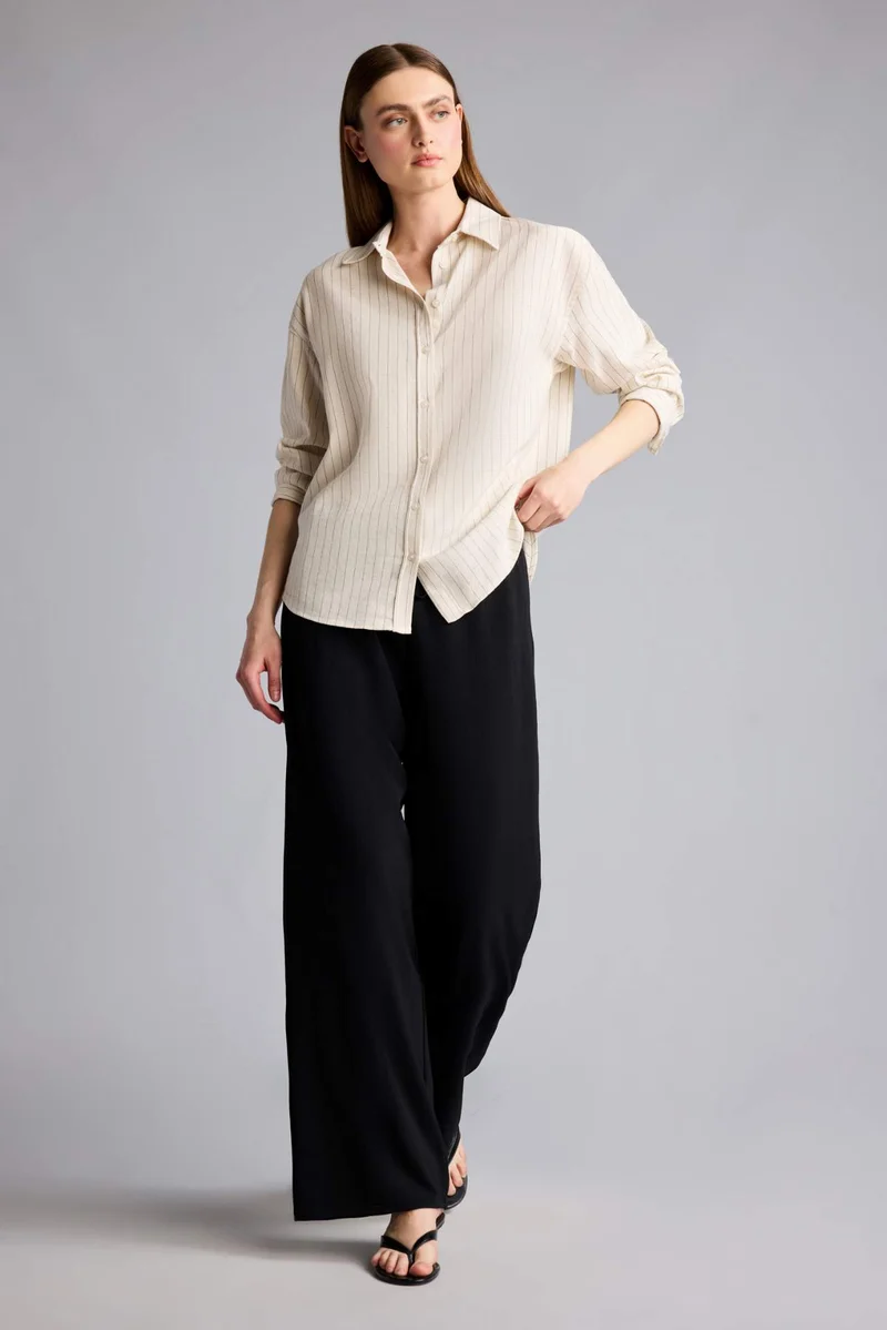 ديفاكتو Regular Fit Wide Leg With Pockets aerobics Trousers