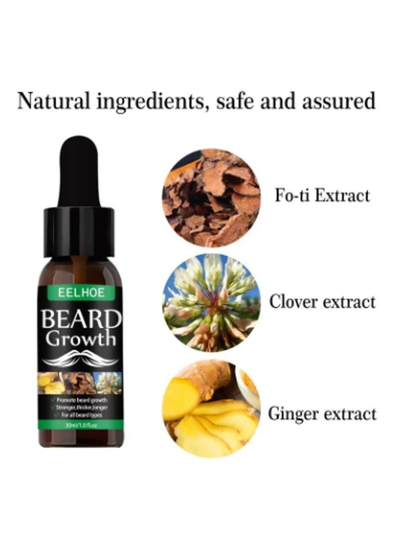 إيلهو زيت نمو اللحية، زيت عضوي طبيعي لنمو الشعر، معزز زيت اللحية، تغذية الوجه، أداة تشكيل اللحية، منتجات العناية باللحية، منتجات تساقط الشعر (30 مل) - Image 4