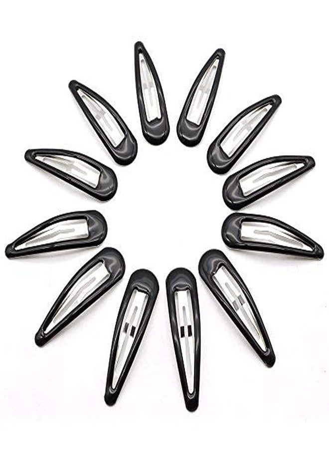 Dofash 5CM/2IN Epoxy Snap Hair Clips Metal Grips Tortie Accessories For Women (Epoxy Black) - Image 4