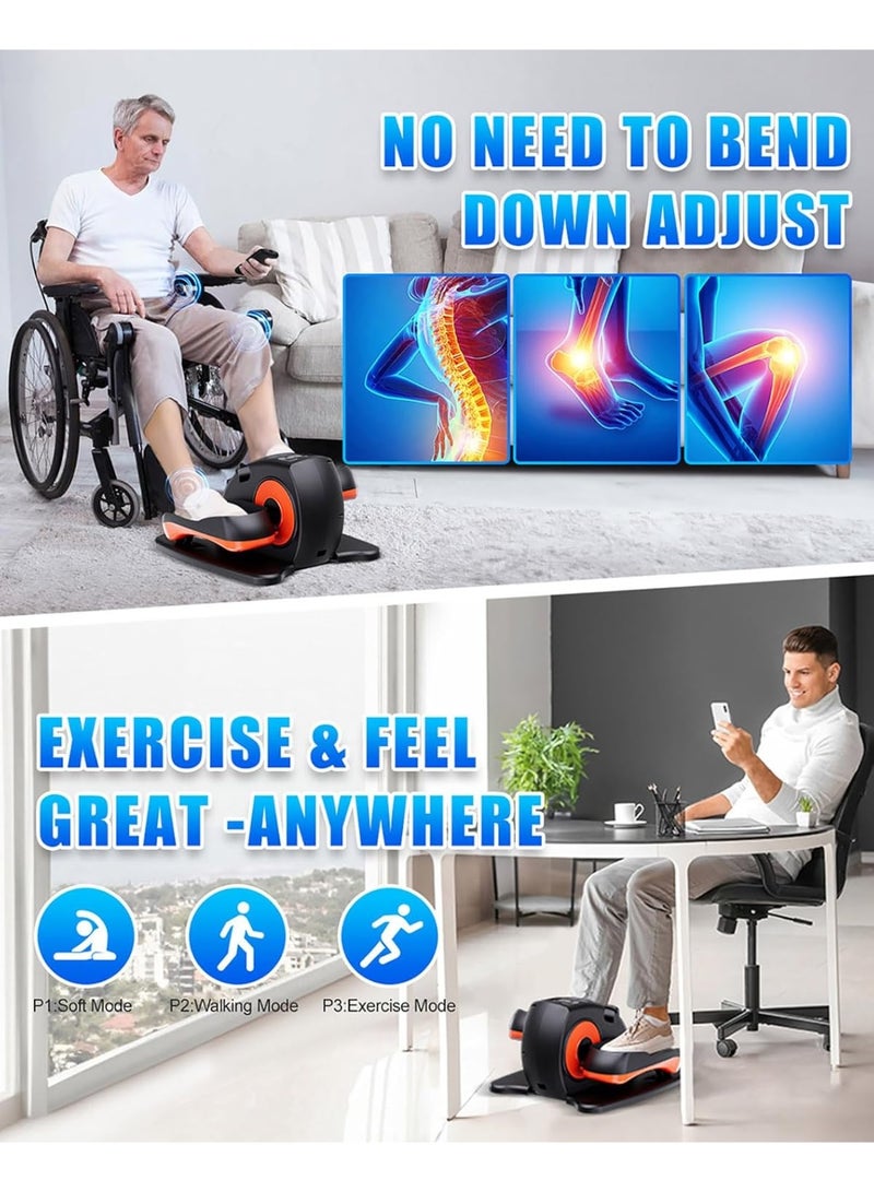 Gaayou Under Desk Elliptical Machine, Ellipse Leg Exerciser for Seniors with Remote Control, 12-Speeds, Seated Pedal Exerciser for Home Office - Image 4