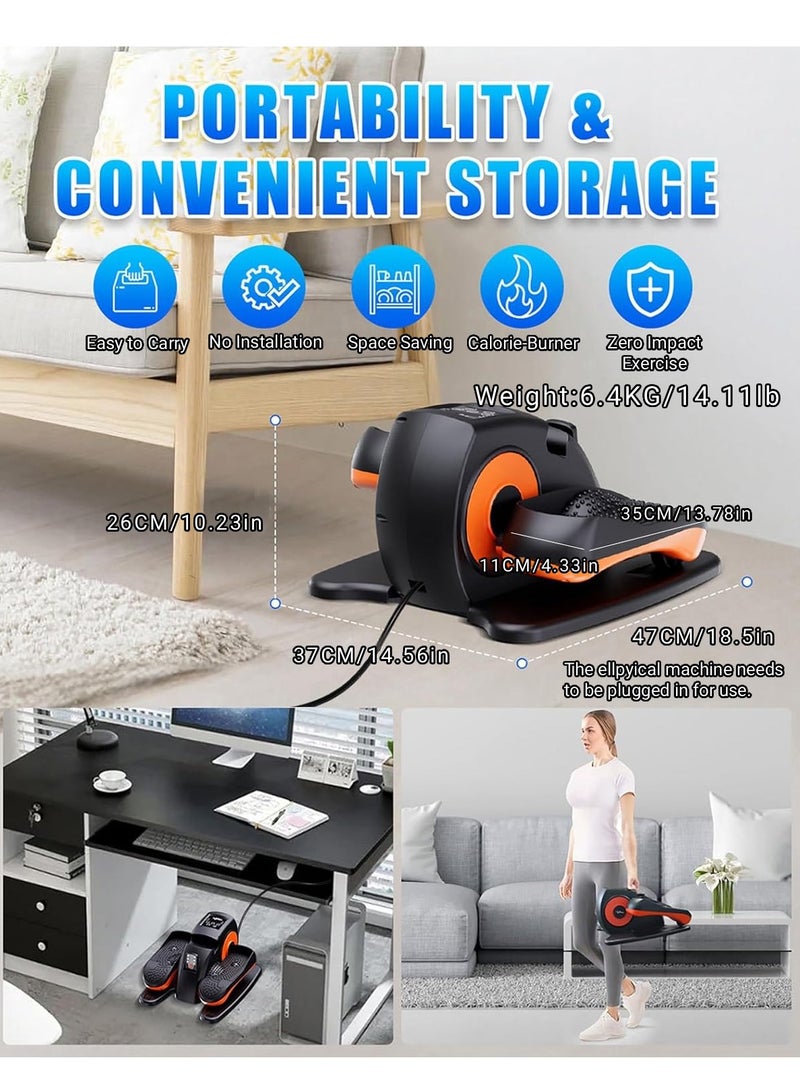 Gaayou Under Desk Elliptical Machine, Ellipse Leg Exerciser for Seniors with Remote Control, 12-Speeds, Seated Pedal Exerciser for Home Office - Image 2