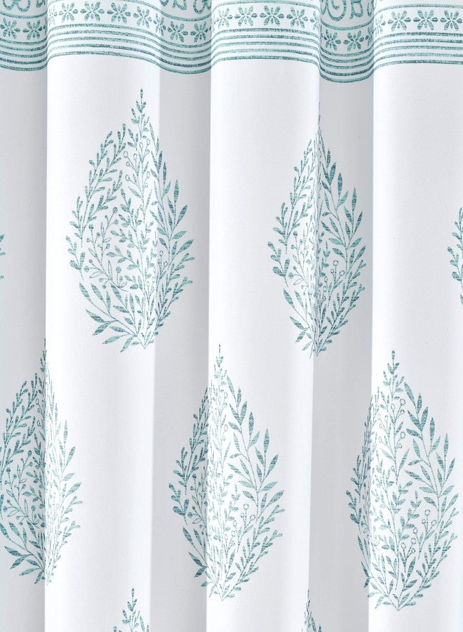 Lush Decor Teardrop Leaf Shower Curtain, 72" x 72", Blue - Image 5