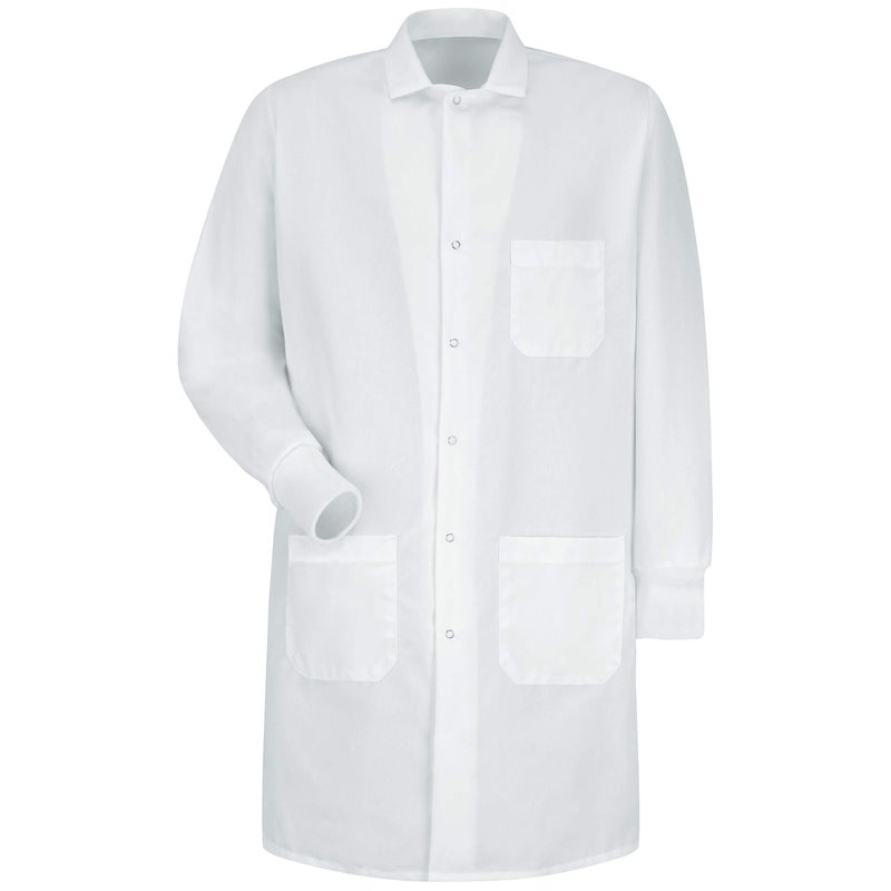 Red Kap Unisex Specialized Cuffed Lab Coat with 3 Front Pockets, White, 3X-Large - Image 3