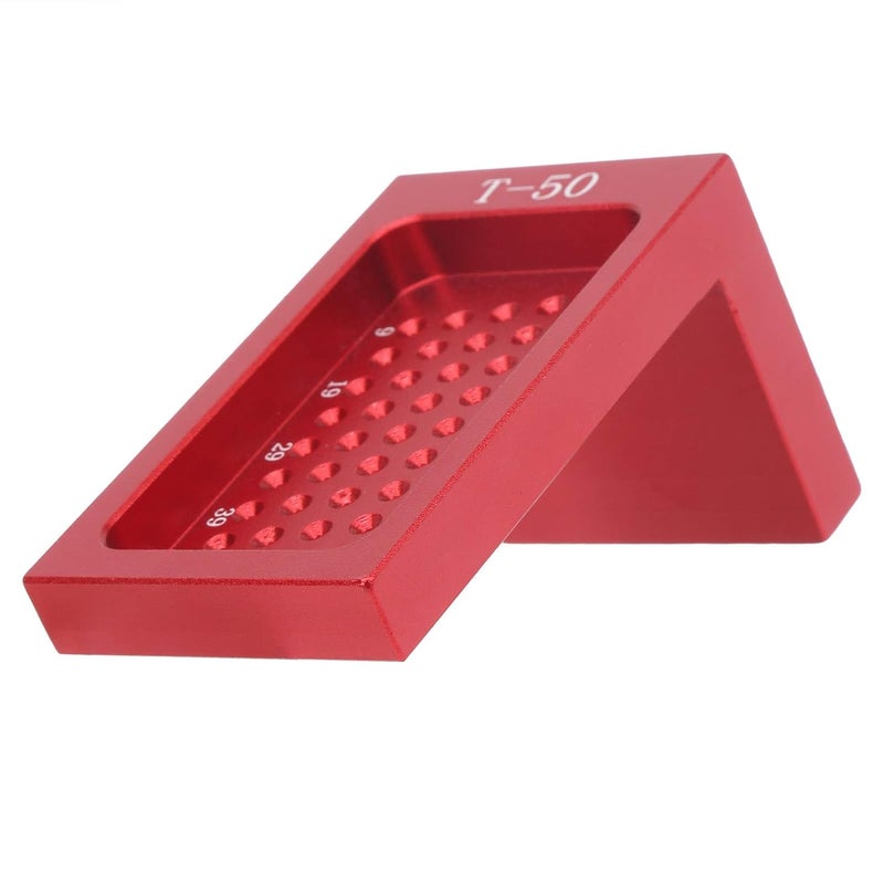 T50 Aluminum Alloy T Ruler Marking Gauge Woodworking Tool with Holes for Scribing and Linear Measurement - Image 4