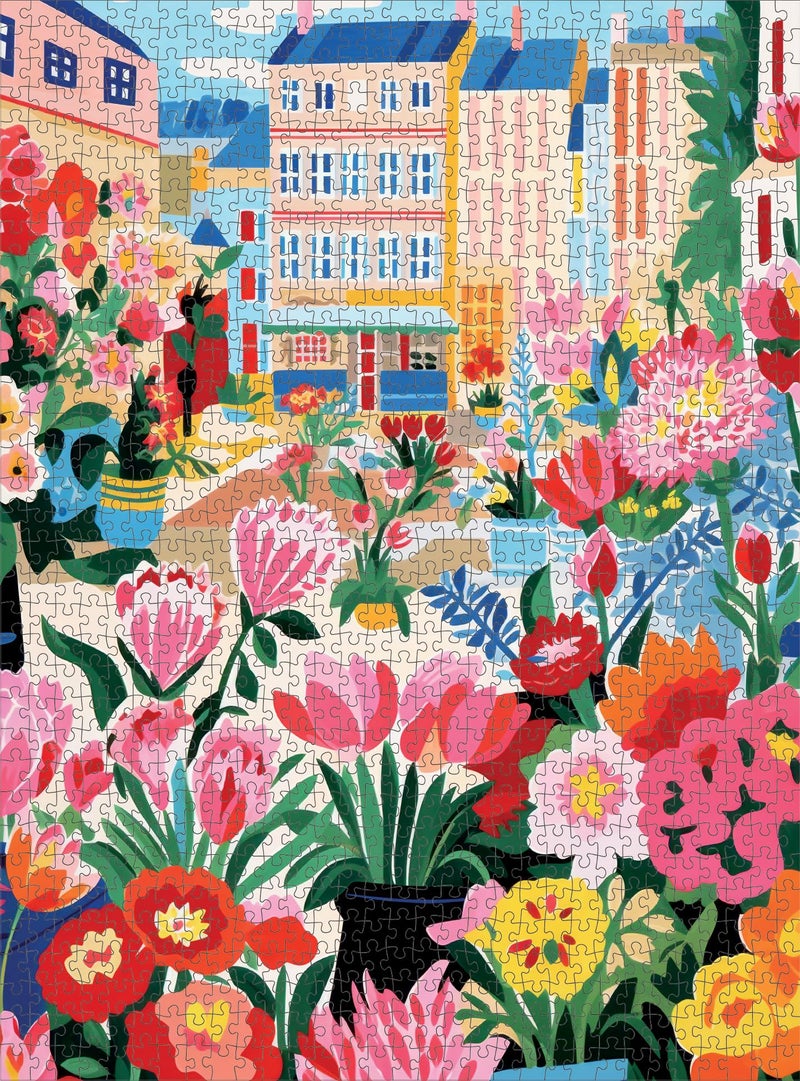 Cross & Glory - Petal Promenade: Springtime in Paris - 1000 Piece Jigsaw Puzzle for Adults | Vibrant Spring Colors | Satin Finish | 20"x 27" - Image 5