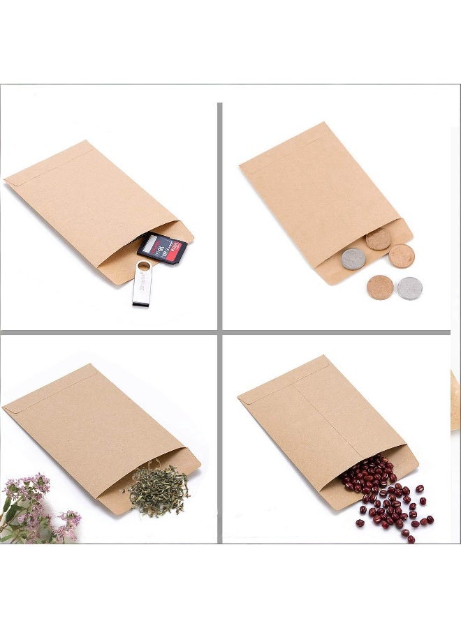 "100 ظرف فلوس من ورق الكرافت ذاتي اللصق - لتخزين البذور، الطوابع، المجوهرات والأجزاء الصغيرة مقاس 2.25 × 3.5 بوصة - ظرف فلوس هدايا  " - Image 5