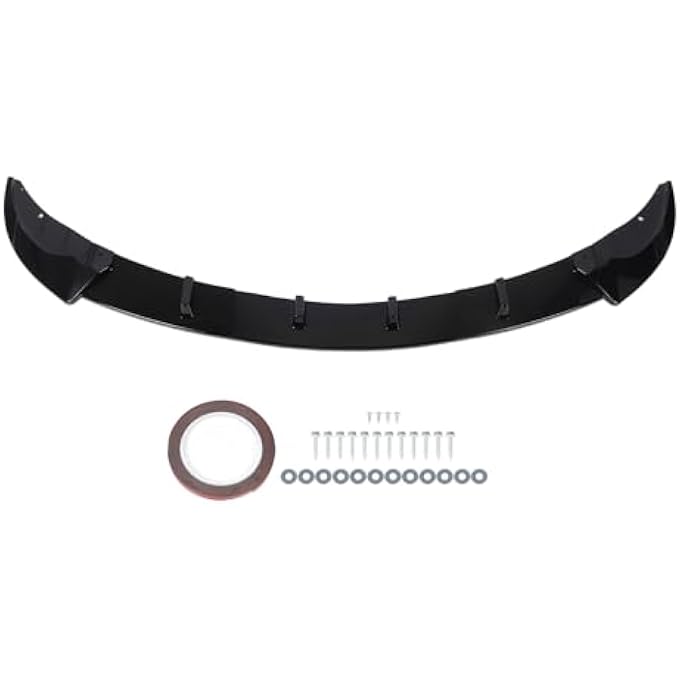 Cryfokt Front Bumper Lip Body Kit Sturdy Construction for 5 Series F10 F11 Standard Pre-facelift ABS Material (Glossy Black) - Image 5