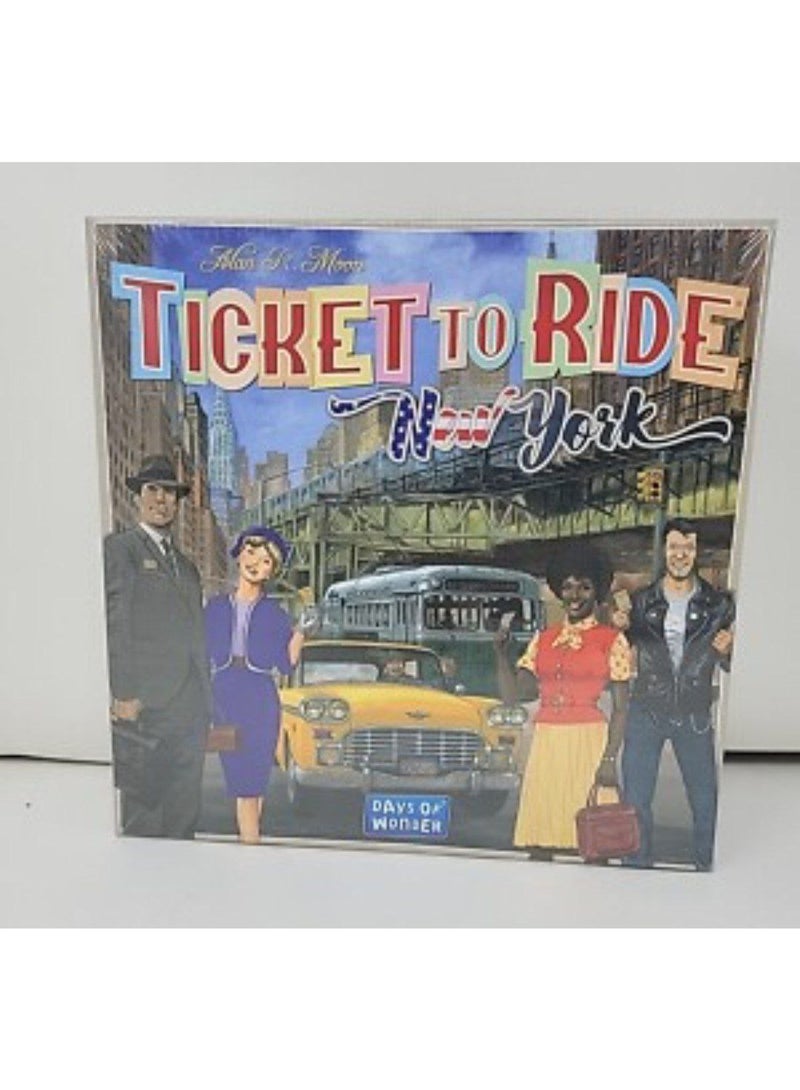لعبة  Ticket to Ri New York 🚖🗽   نسخة سريعة وممتعة من اللعبة الكلاسيكية، لكن هالمرة بشوارع نيويورك المزدحمة وأجواء الستينات!   وقت لعب أقصر (15-20 دقيقة)  - تناسب السفر أو الجلسات السريعة  - بدل القطارات... تركب تاكسيات نيويورك الصفراء! 🚕   مناسبة من عمر 8 سنوات وأكثر -عدد اللاعبين: 2 إلى 4   مثالية لجلسات خفيفة وممتعة مع العائلة أو الأصدقاء!