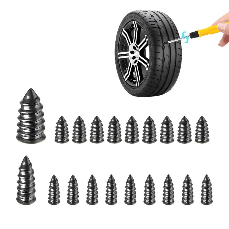 Ohleats 20 PCS Tire Repair Rubber Nail, Self-Service Vacuum Tire Repair Nail Kit, Tire Quick Puncture Repair Tools for Automotive Truck Tractor, Universal Car Accessories (Large&Small, 20 PCS) - Image 1