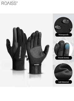 roaiss Outdoor Waterproof Gloves In Winter Men'S And Women'S Universal Touchable Screen Thermal Gloves Cycling Ski Climbing Gloves  - Image 3