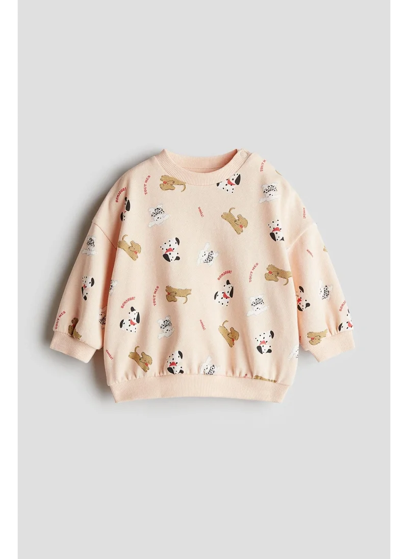 اتش اند ام Printed cotton sweatshirt