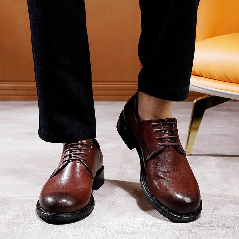 Sale Of Goodyear Welted Leather Sole Handmade Shoes, Vintage British Casual Shoes, Outdoor Men'S Goodyear Craftsmanship - Image 2