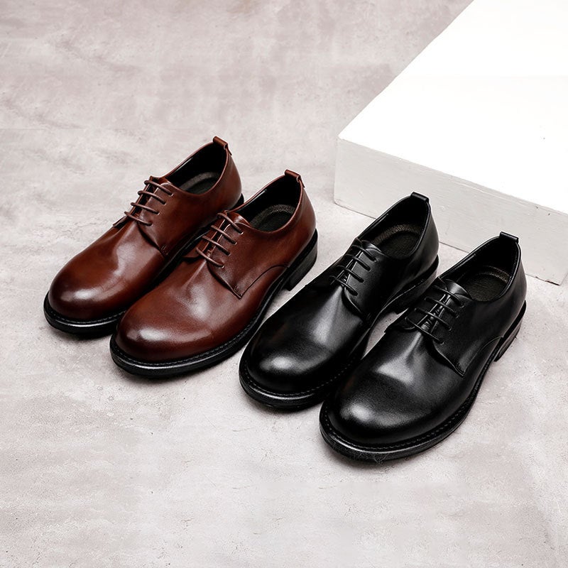Sale Of Goodyear Welted Leather Sole Handmade Shoes, Vintage British Casual Shoes, Outdoor Men'S Goodyear Craftsmanship - Image 3