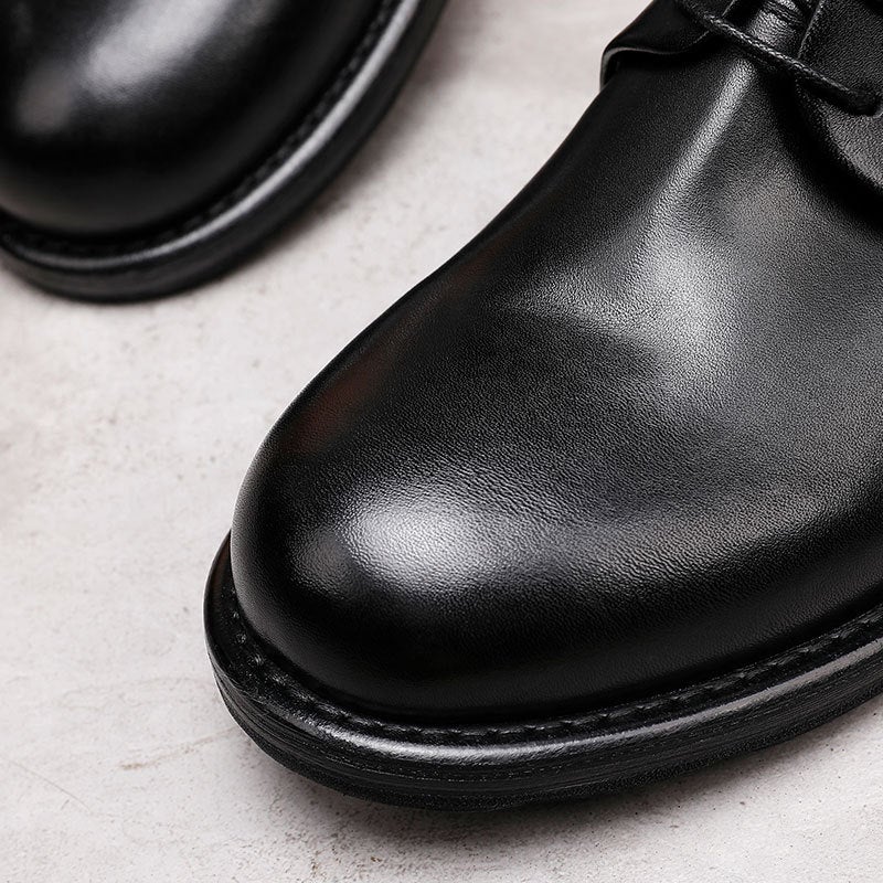 Sale Of Goodyear Welted Leather Sole Handmade Shoes, Vintage British Casual Shoes, Outdoor Men'S Goodyear Craftsmanship - Image 4