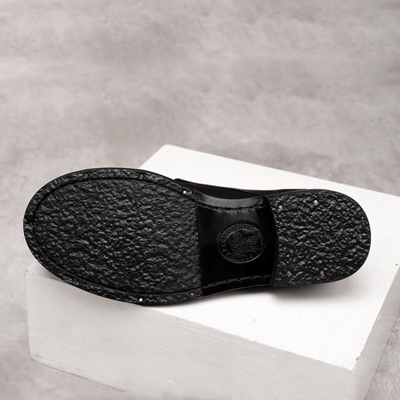 Sale Of Goodyear Welted Leather Sole Handmade Shoes, Vintage British Casual Shoes, Outdoor Men'S Goodyear Craftsmanship - Image 5