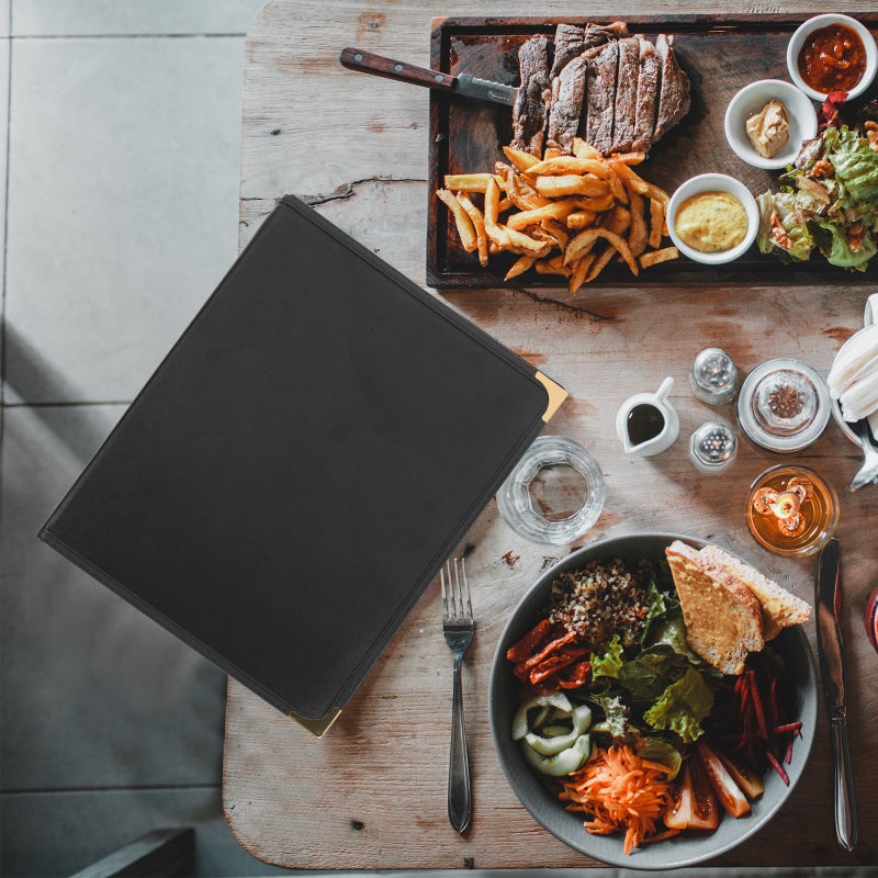 🍽️ حامل قوائم طعام للمطاعم مع غطاء في سي متين وسهل التنظيف - Image 4