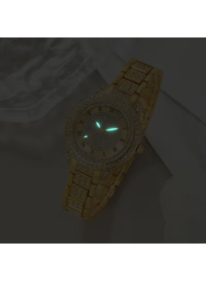 NIBEMINENT 1pc Round Elegant Business Minimalist Luminous Quartz Watch and 5pcs Jewelry Set - Perfect for Weddings, Celebrations, Gifts, Corporate Events, Year-End Parties, Employee Gifts, High-End Business Women - Ideal for Daily Wear and Gift Occasions - Image 5